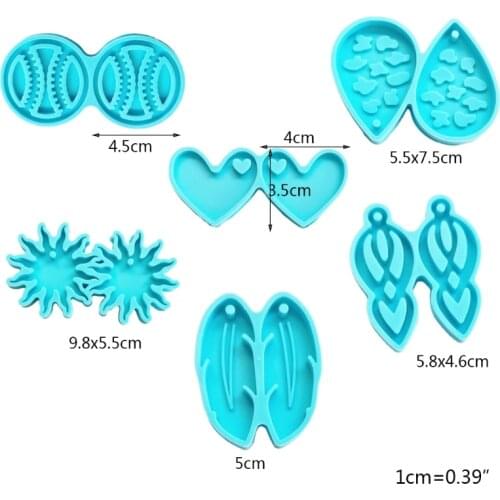 Earrings Epoxy Resin Mold Keychain Pendant Silicone Mould DIY Craft Jewelry Tool
