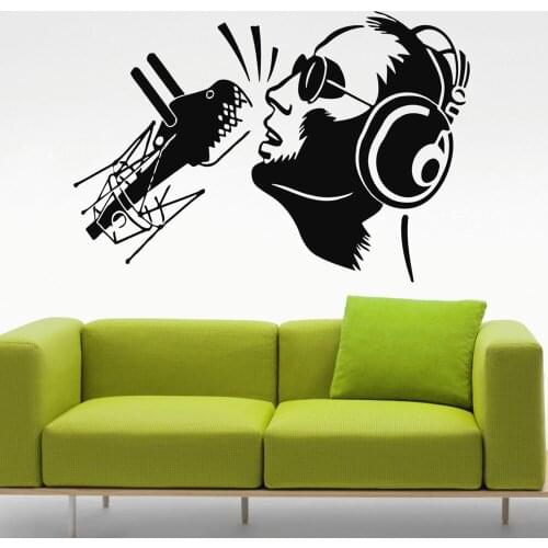 Super Singer Boys Wall Stickers Vinyl Transfer Stencil Decal Sticker Wall Art Home Design Poster Vinilos Paredes Wallpaper A347