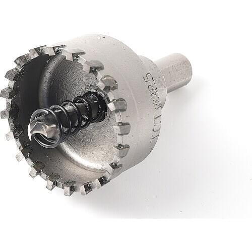 TCT Ф38.5 Hole Saw Drill Bit Alloy Carbide Cobalt Steel Cutter Stainless Steel Plate Iron Metal Cutting Pipe Drilling Tools 1 Pc