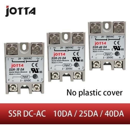 Solid State Relay SSR 10DA 25DA 40DA DC Control AC White Shell Single Phase Without Plastic Cover