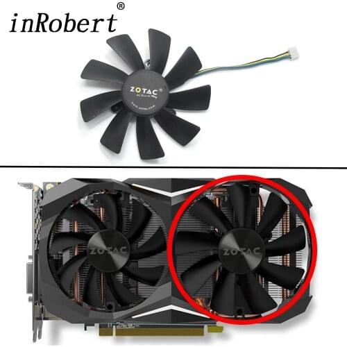 100MM GAA8S2H GAA8S2U 4Pin Cooler Fan Replacement For ZOTAC GTX 1060 1070TI Mini HA 1080Ti MINI Dual Graphics Card Cooling Fan