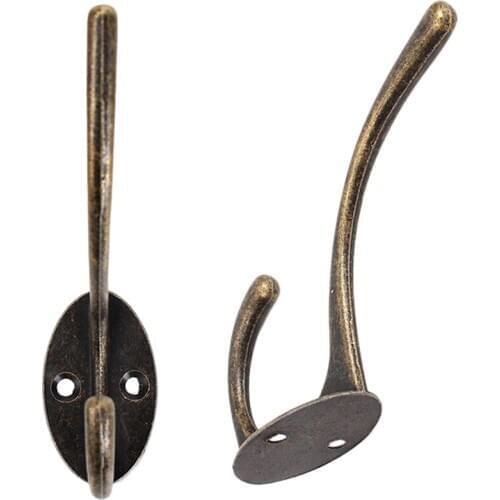 1PC Antique Iron Home Bathroom Hat Coat Clothes Towel Wall Door Hanger Hooks