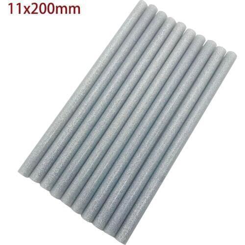 10PCS 11mm X200mm Hot Melt Glue Sticks for DIY Craft Phone Case Alloy Toy Art Model Album Repair Sliver Color Adhesive Stick