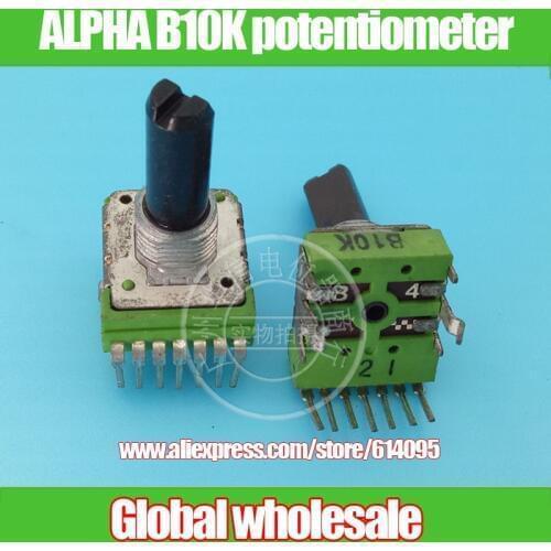 3pcs ALPHA 142-type B10K mixer volume vertical potentiometer / 7 feet / handle 20MMF