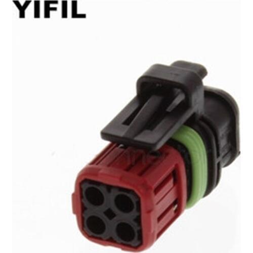 5/10/20/50/100pcs/lot 4 Pin/Way Tyco AMP TE Female Automotive Wire Harness Connector For Diesel Fuel injection System 1337352-1