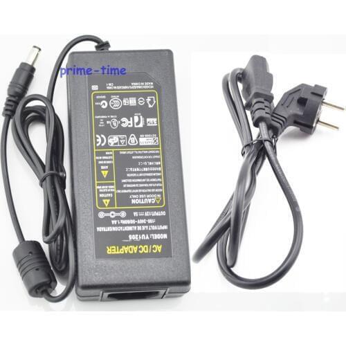 50pcs AC / DC 12V 5A 60W Power Adapter Converter Supply Charger With EU/US/AU/UK Plug Cable For LED Light Wholesale