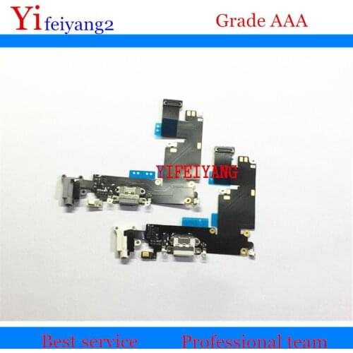 50pcs YIFEIYANG 100% NEW Charger Charging Port Dock USB Connector Flex Cable Headphone Audio Jack Ribbon For iPhone 6 plus