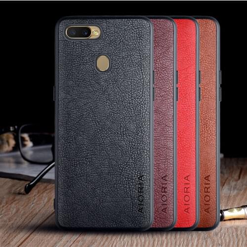 Case for OPPO A7 A5S AX5S funda luxury Vintage Leather skin capa cover for oppo a5s ax5s a7 case coque