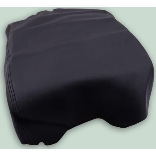 Black Thread Microfiber Leather Center Console Armrest Lid Cover Cap fit for Toyota Tundra 2007 2008 2009 2010 2011 2012 2013