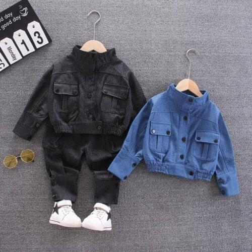 Children Clothing Spring Autumn Baby Boys Cowboy Top Pants 2Pcs/Sets Kids Infant Costume Toddler Casual Sportswear