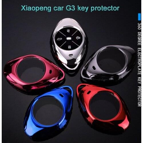 For Xiaopeng Car G3 Key Cover Special Modification Key Case New Smart Keychain TPU Soft Rubber Car Key Package