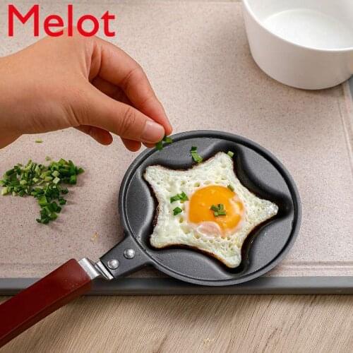 Home Breakfast Convenient Omelet Tool Mini Creative Egg Frying Pan Heart-Shaped Mold Frying Poached Egg Pan Non-Stick Pan