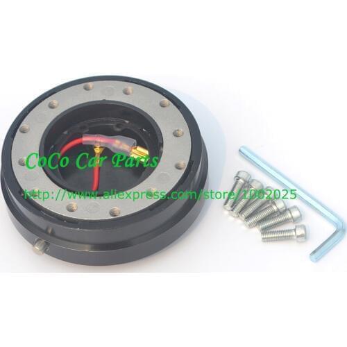 Racing Car Slim Steering Wheel Quick Release Adapter Universal Snap Off Kit Aluminum Quick Release Hub Kit