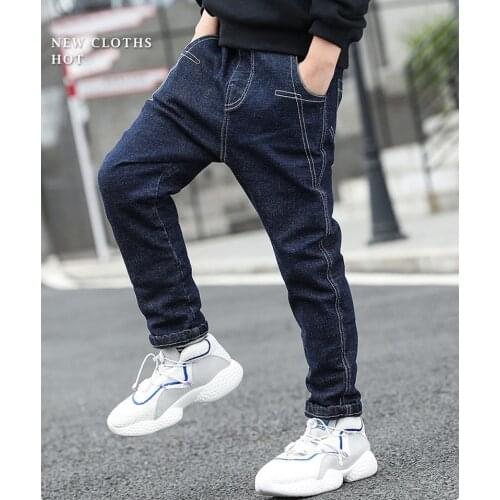 IENENS 5-13Y Boys Clothes Slim Straight Jeans Classic Bottoms Children Denim Clothing Long Pants Kids Baby Boy Casual Trousers