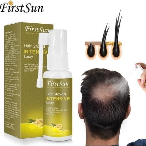 Hair Growth Intensive Spray Stimulate Hair Growth Ginseng Ginger Extract Dense Thicken Hair Anti Hair Loss Essence Hair Care