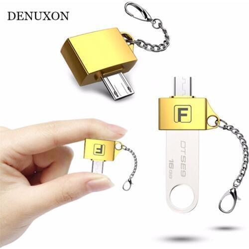 Micro USB to USB2.0 Memory Capacity Extension OTG Data Cable U Flash Disk Adapter Key Chain Ring Converter For Samsung Xiaomi
