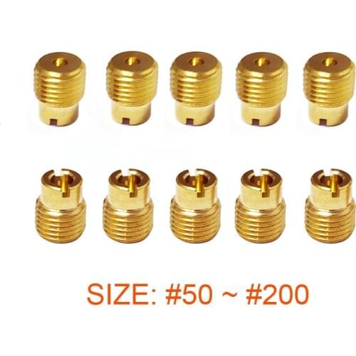 Pack of 10pcs Motorcycle Carburetor Slow Air Jet Main Jet For Kawasaki Keihin FCR CVK Primary WH100T SCR-100CC
