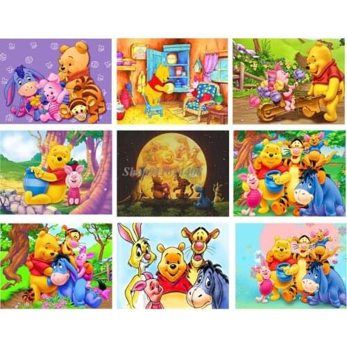 Disney Canvas Painting Wall Art Cartoon Poster Anime Winnie The Pooh Tigger Eeyore Prints for Kid Home Picture Living Room Decor