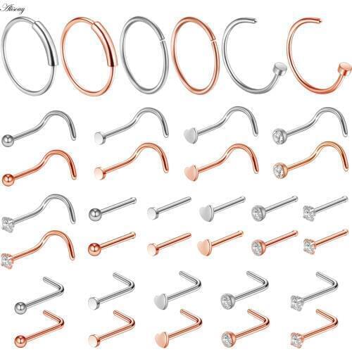 New 1PC Steel 20G Faux Nose Rings Fake Septum Rings Hoop Nostril Daith Piercing Fake Clip on Nose Rings Oreja Piercings Jewelry