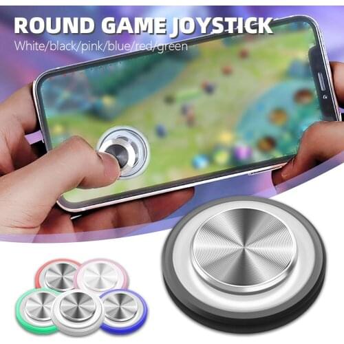 Round Game Joystick For Mobile Phone Rocker Tablet Android Iphone Metal Button Controller Easy Chicken Dinner With Suction Cup
