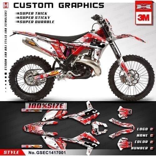 KUNGFU GRAPHICS Custom Vinyl Stickers Decals Kit for Gas Gas EC 125 200 250 300 450 2014 2015 2016 2017 (Style no. GSEC1417001)