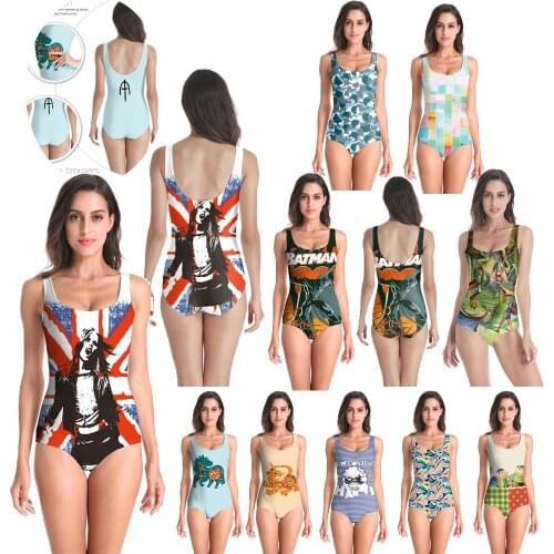 Swimsuit 2021 Bikini 2021 Women Digital Printed Swimming Sportswear Women One-piece Swimsuit Beach Wear Weird Swimsuit