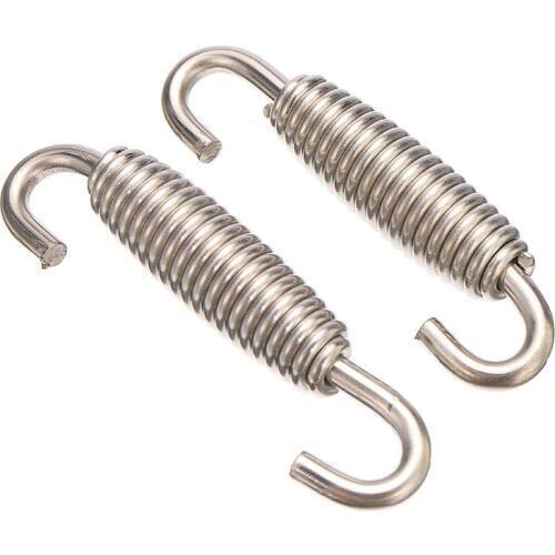 Mayitr 2pcs 70mm Stainless Steel Motorcycle Exhaust Springs Expansion Chambers Manifold Link Pipe For ATV Scooter Accessories