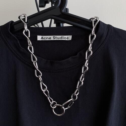 Fashion hip hop necklace men and women street accessories simple personality lovers cool sweater chain hot sale