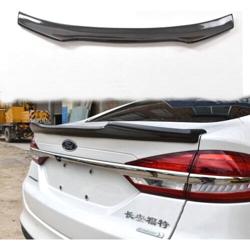 Mustang Style Real Carbon Fiber Rear Trunk Wing Spoiler Boot Top Lip Cover HighKick For Ford Fusion Mondeo 2013-2018 14 16 15 17