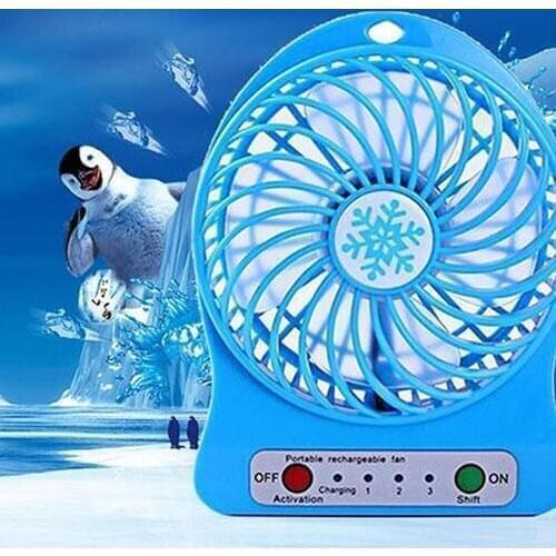 Rechargeable Mini Fan Portable Summer Air Cooler Handheld USB 18650 Battery Powered 3 Speed Adjustable Desk Fan