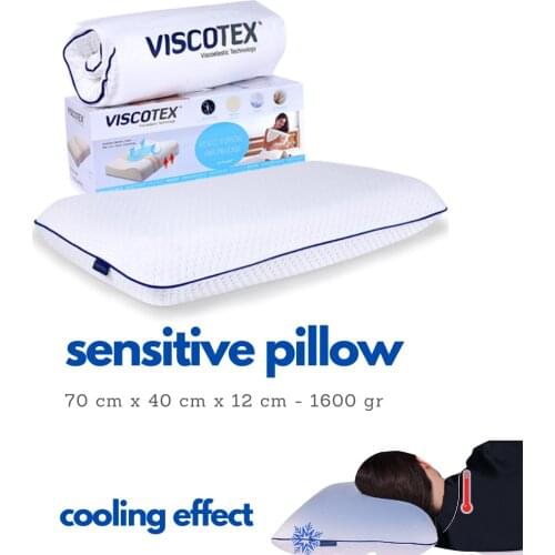 Memory Foam Orthopedic Sensitive Pillow Neck Support Embroidered Washable Cotton Case Happy Sleep Take Everywhere 70x40x12 cm