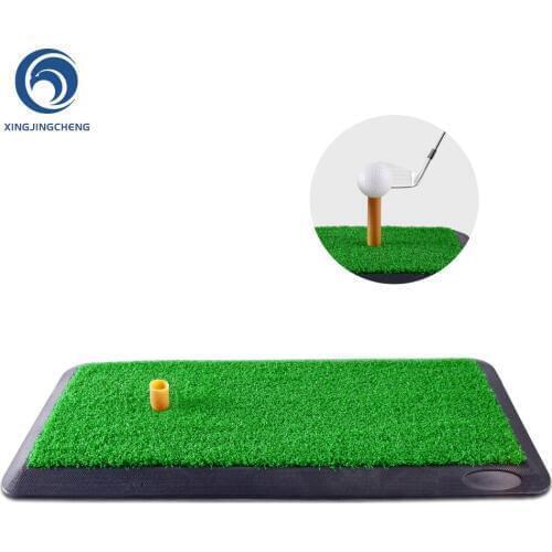 Portable Golf Hitting Mat Indoor Outdoor Training Turf Golf Mat with Rubber Tee Hole Practice Golf Training Aids Accessories