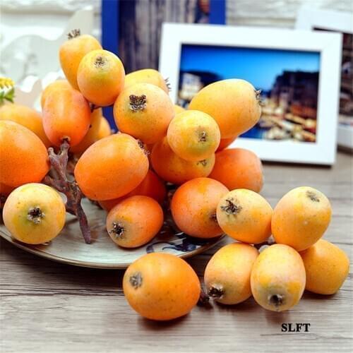 Festive props Kitchen home hotel cafe bar supermarket Shop Store decoration faux fake Fruit Artificial Simulation loquat model