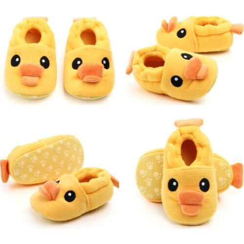 Lovely Newborn Infant Baby Boy Girl Anti Slip Shoes Soft Sole Cartoon Plush Slipper 0-18M