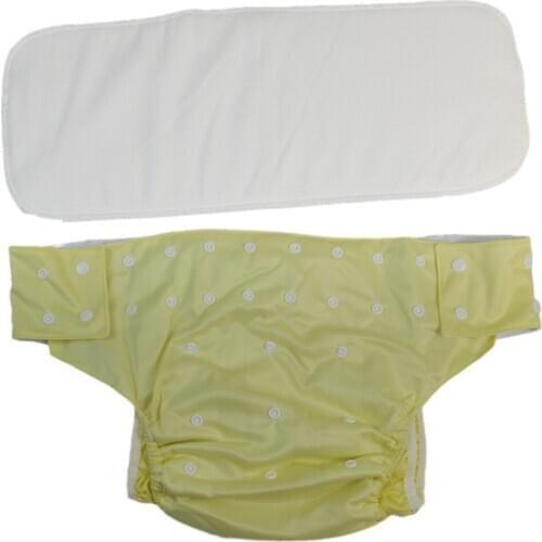 Adult Cloth Diaper Nappy Reusable Washable Inserts Disability Incontinence