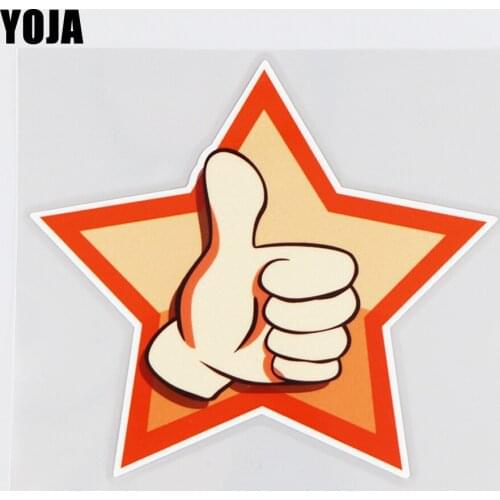 YOJA 13.3X11.8CM Cartoon Funny Gestures Vinyl Car Sticker Decor Pattern Motorcycle Decal 19A-0248