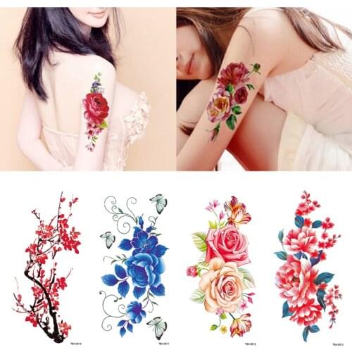 A waterproof flower tattoo sticker Easy to remove without hurting the skin Wrist tattoo stickers Clavicle tattoo stickers