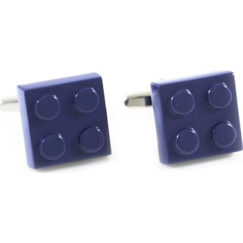Building Block Cuff Links Navy Blue Building Game Block Cuff Links Fathers Day Gift Cuff Links Birthday Gifts Cuff Links