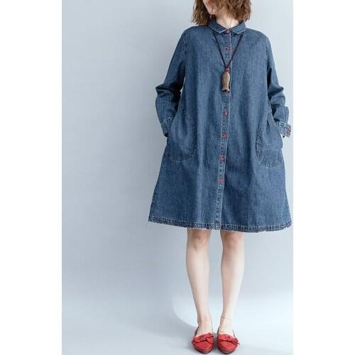 2020 Autumn New Denim Windbreaker Women Plus Size Fashion Loose Button Pockets Casual Trench Coat Ladies Coat abrigos mujer Z644
