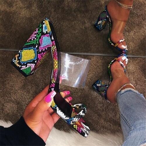 2019 Summer Women Sandals Slip-on High Heel Jelly Shoes Ladies Outdoor Holiday Slipper 9044