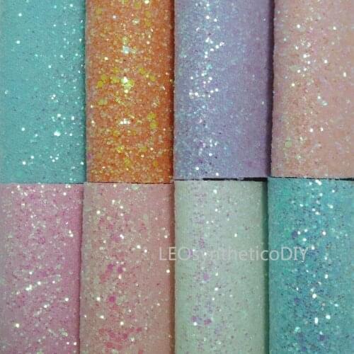 1PC 21X29CM Synthetic Letaher, Cuero Sintetico Chunky Glitter Leather For Making Bows Accessories LEOsyntheticoDIY T93