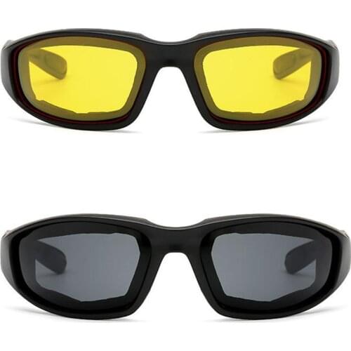 1pc Outdoor Riding Goggles Ski Glasses CS Tactical Sunglasses Sunglasses Unisex Car Shooting Driver Sponge Sports Motorcycl H6G4