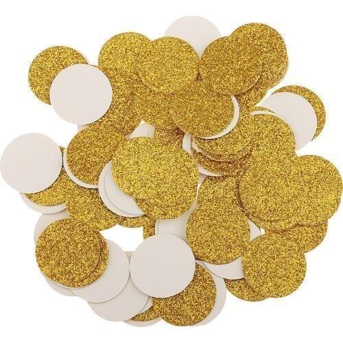 100pcs Sparkle Paper Confetti Sprinkles Table Scatter Wedding Engagement Baby Shower Birthday Party Supplies Gold