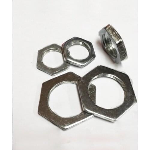 101pcs M8 M9 M10 M12 white zinc hexagon ultra-thin nuts hex fine teeth locking flat nut GB808 2.5mm-3mm thickness