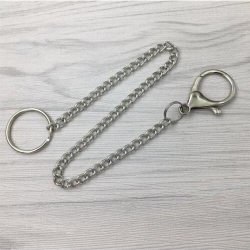 25cm Stainless Steel long Punk Hip-hop Trendy Belt Waist Chain Male Pants Chain Men Jeans Punk Metal Trousers Keychain