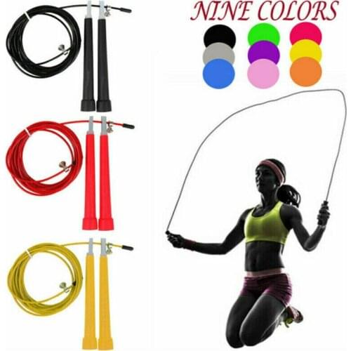 3M Steel Wire Speed Skipping Jump Rope Adjustable Crossfit Fitness Exercise