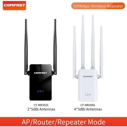 300Mbps Wifi Repeater Wi-fi Range Extender 2.4Ghz Extend Home Wi fi Router Signal 11N Wireless WIFI Booster Range Amplifier