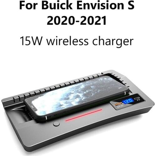 15W For Buick Envision S/Oncoway S2020-2021 Car Wireless Charger Cigarette Lighter Installation Mobile Phone Fast Charge