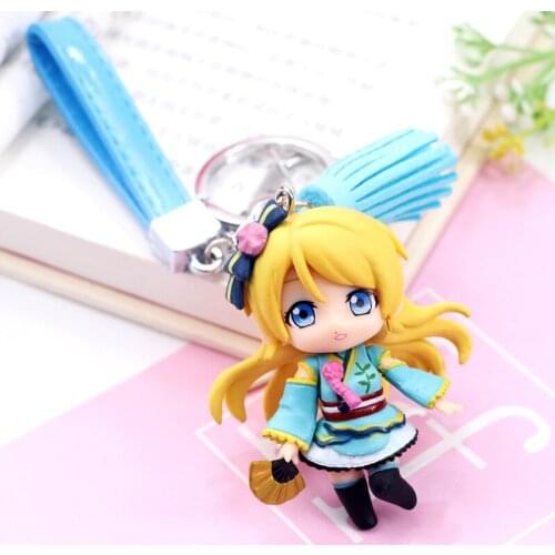 Anime Kawaii Love Live Keychain Kotori Minami Hanayo Koizumi Nico Yazawa Maki Nishikino Eli Ayase Keychain Pendants Figure Toys