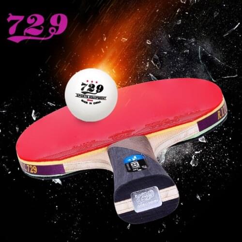 Friendship 729 Very 6 Stars Table Tennis Racket Blade With Double Face Pimples-in Racket Rubber Original Ping Pong Bat With Bag
